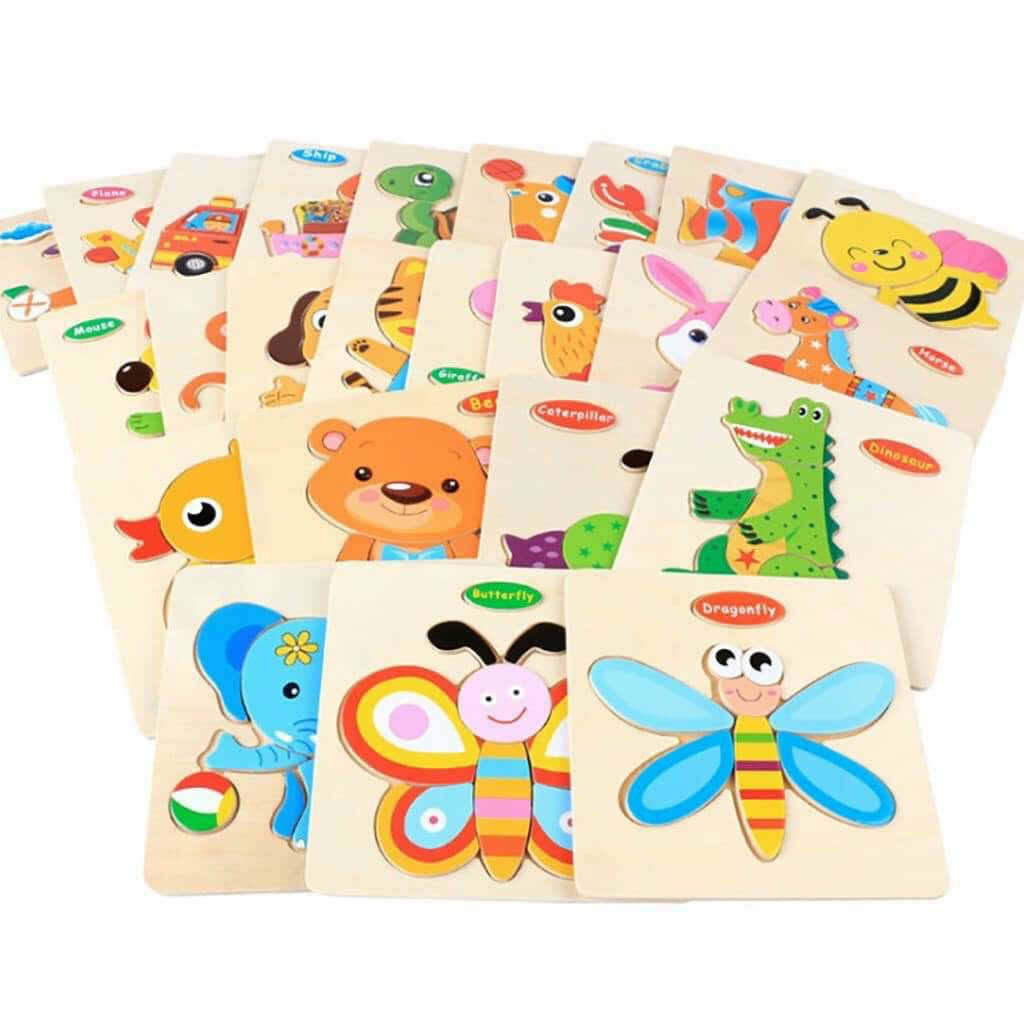 Set 10 tranh Ghép hình cơ bản cho bé mới làm quen với Ghép hình