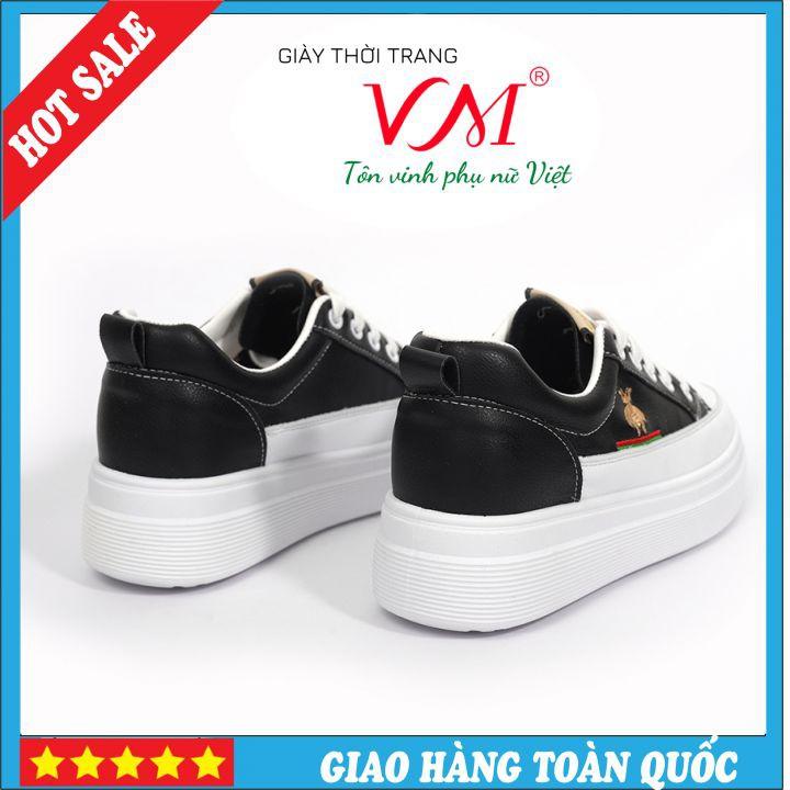 Giày Thể Thao Nữ, Chiều Cao 3CM, Da Bò Thiếp Nhập Khẩu Cao Cấp Êm Ái, Bền Chắc Và Thời Trang - TT.P14110 ĐEN