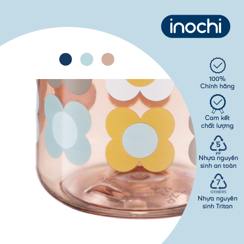 Bình nước Inochi - Kita Fami 500ml màu Xanh chàm