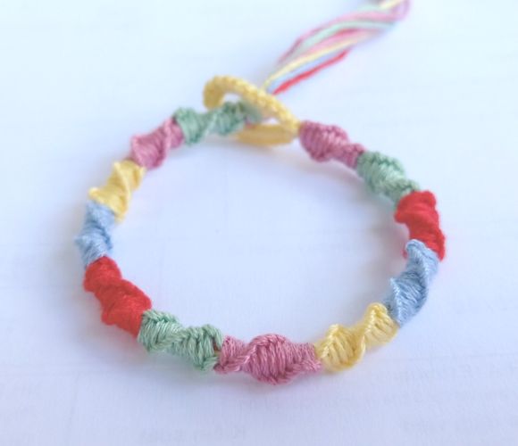 Vòng tay vòng chân may mắn-xoắn ốc colorful-Wendy-Friendship bracelet-Vòng tay tình bạn-handmade DIY