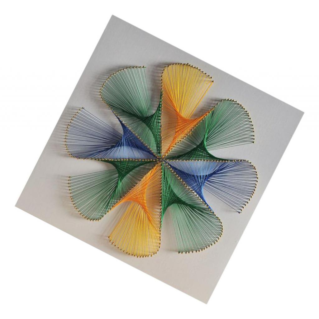 Creative String Craft Pin String Art Kit for Childern DIY - Flower Design