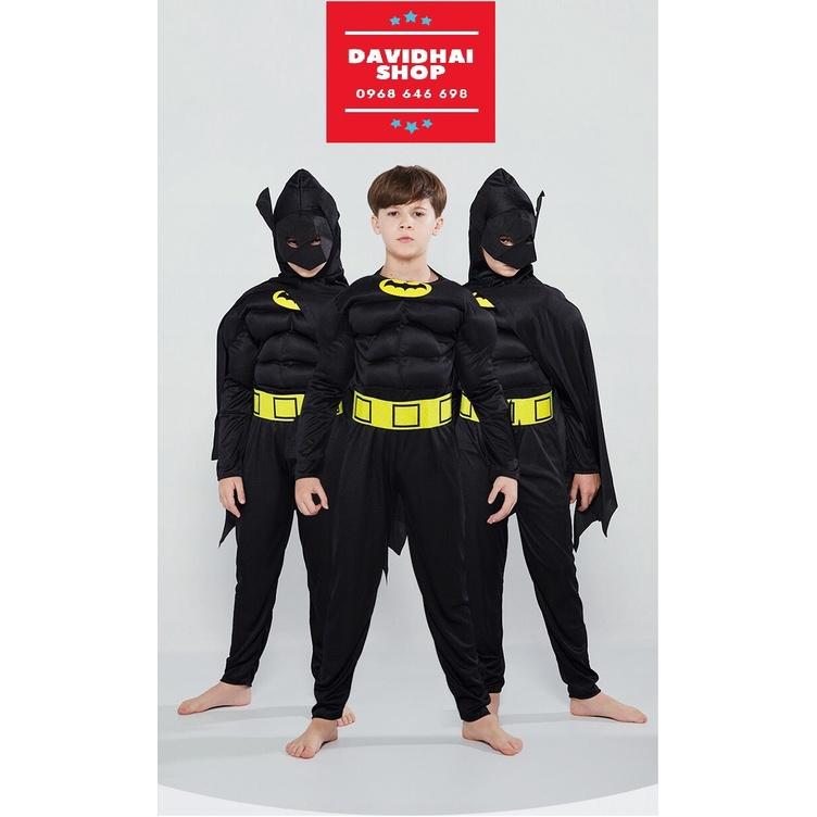 Trang Phục Người Nhện cho bé Hoá Trang Người Dơi đen Batman siêu anh hùng trẻ em
