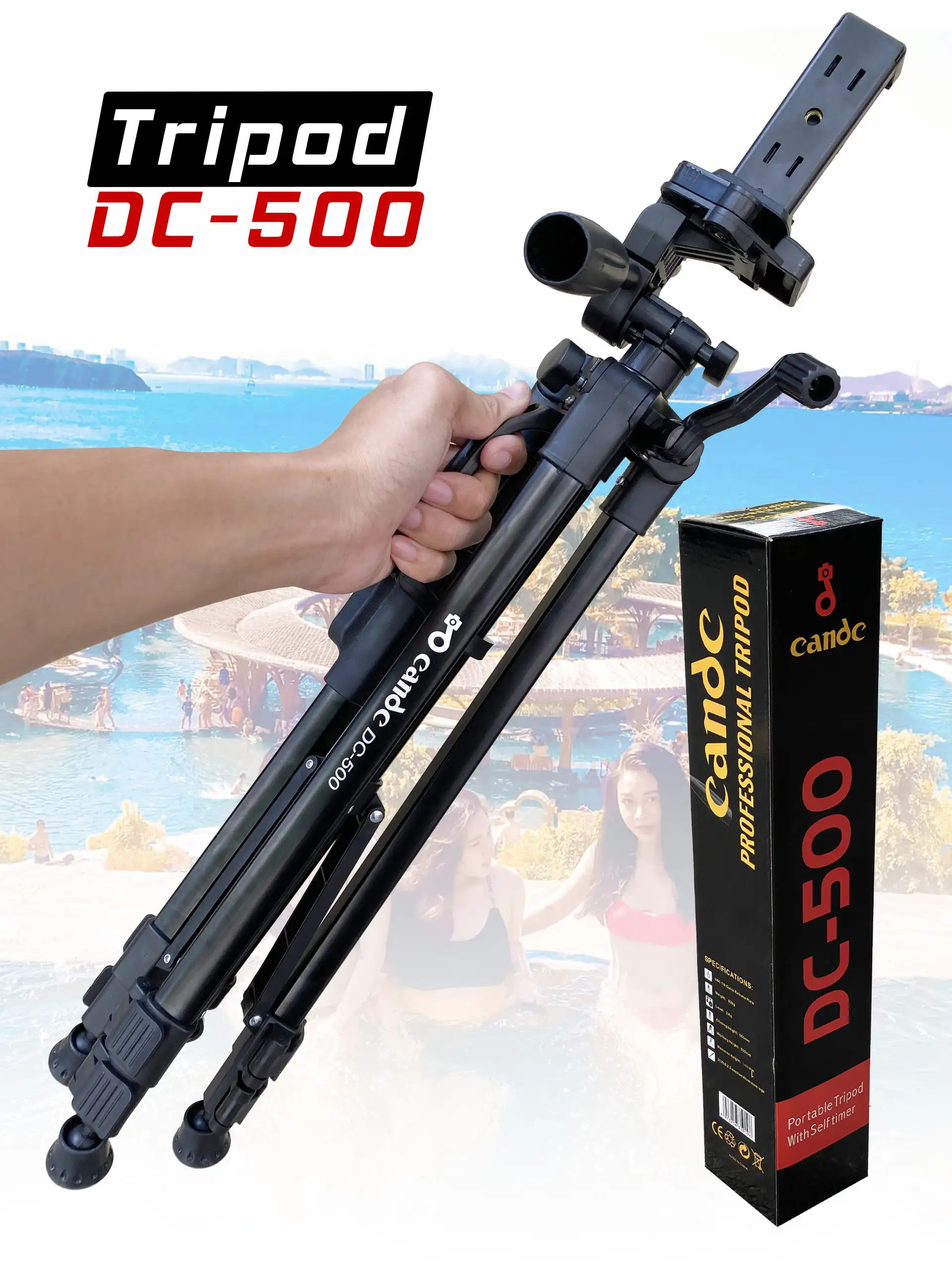 Gậy Tripod 3 Chân DC-500 Cho Máy Ảnh, Điện Thoại Vật Liệu Hợp Kim Cao Cấp