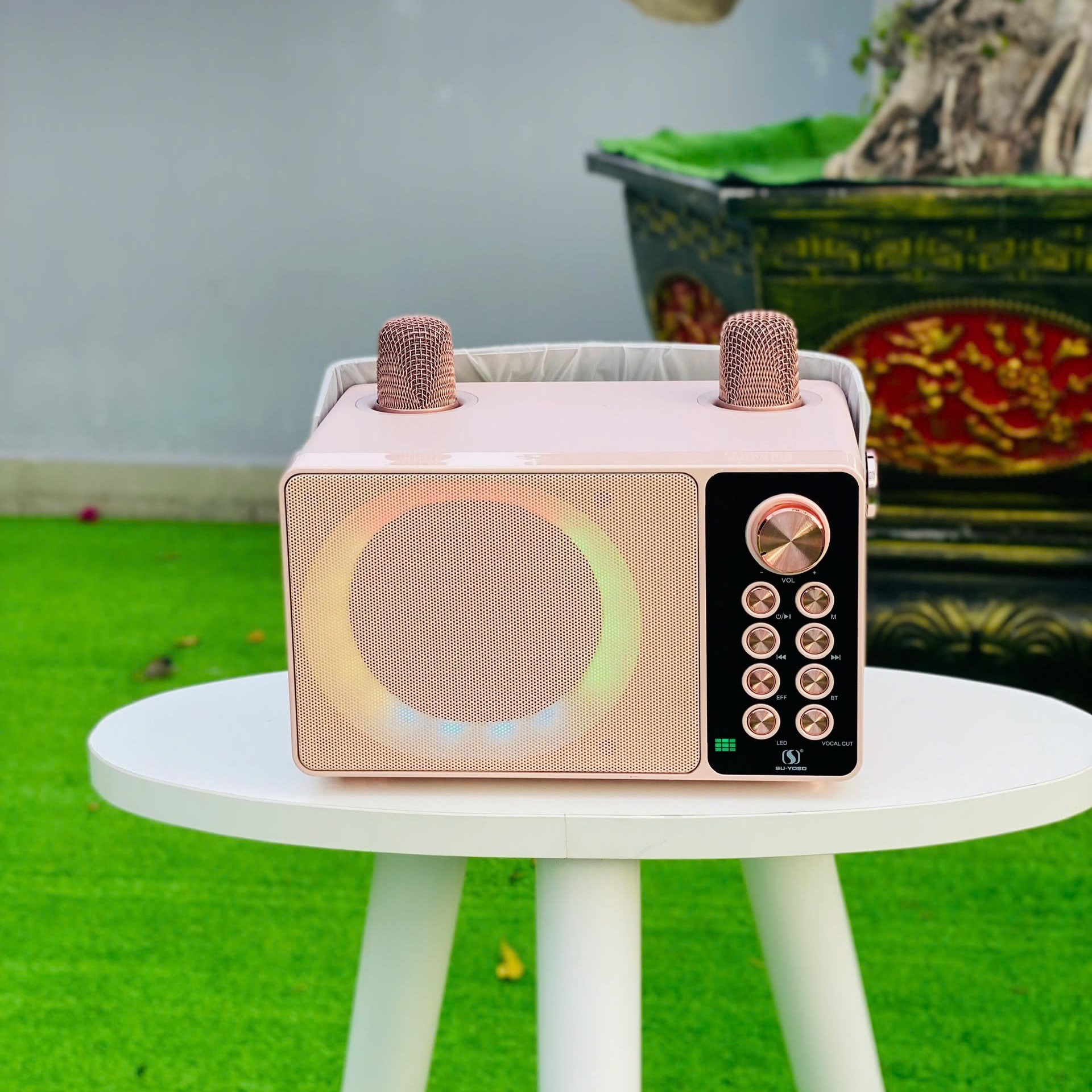 Loa Xách Tay Bluetooth YS-314, Công Suất 40W, Thiết Kế Nhỏ Gọn, Âm Thanh Cực Hay, Bass Căng, Kèm 2 Micro Không Dây Karaoke Cao Cấp, Bảo Hành 6 Tháng, Hàng Chính Hãng