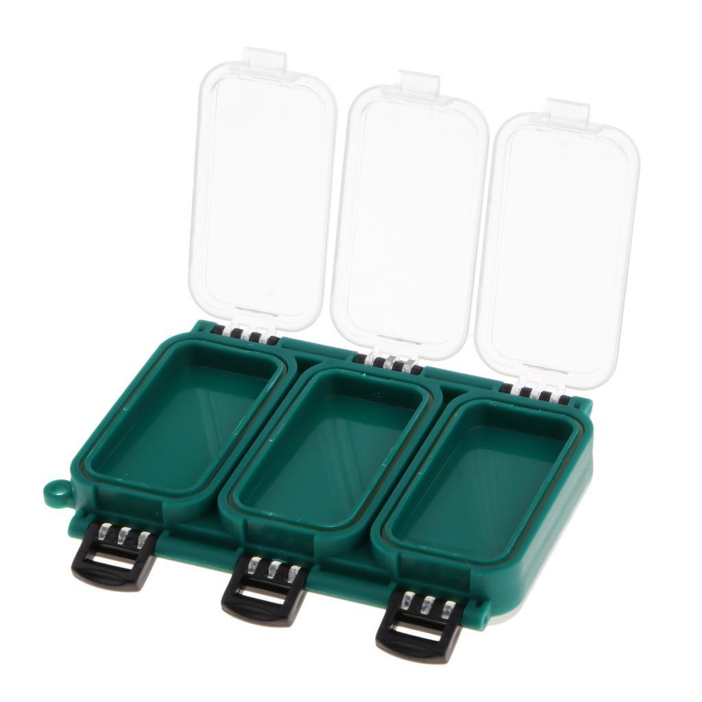 1 Set Ice Fishing Lures Metal Hooks Baits With 6 Compartments Tackle Box