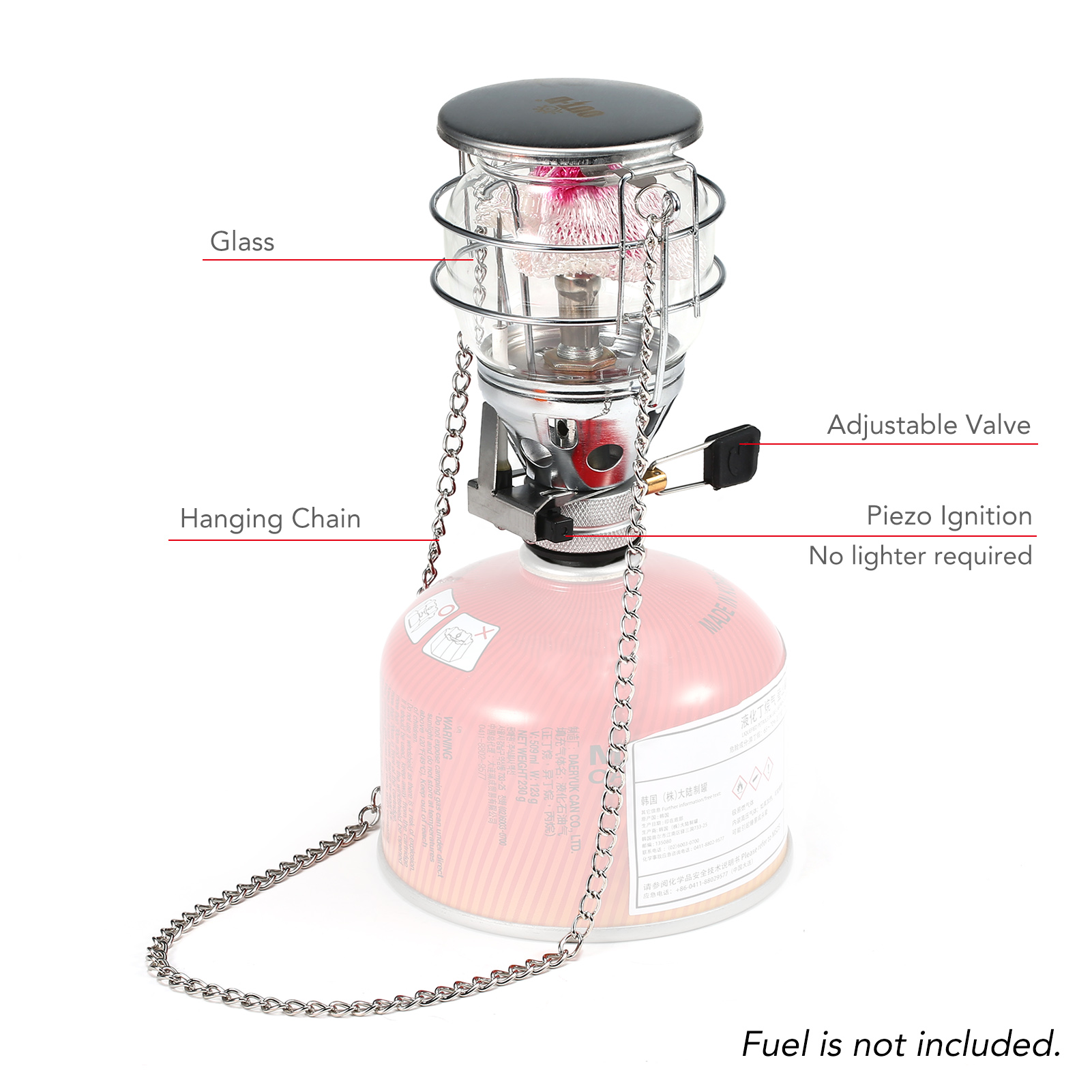 Đèn Treo Cắm Trại Mini Khí Đốt Butan Tiện Dụng
