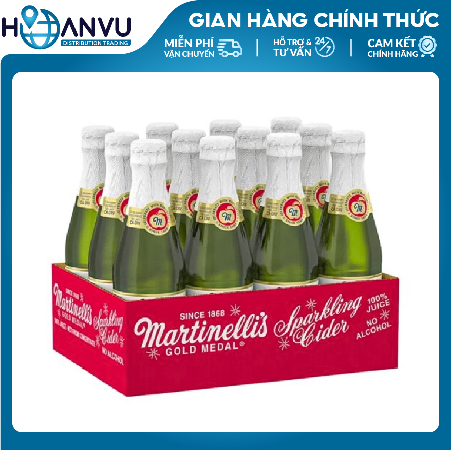 Nước Ép Táo Martinelli's Sparkling Cider Apple date 04.2025
