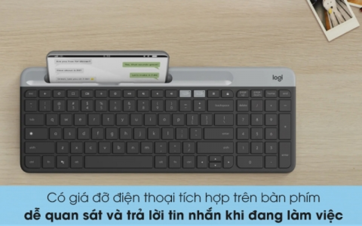 Bàn Phím Bluetooth Logitech K580 Slim Không Tiếng Ồn Kết Nối Đa Thiết Bị - Hàng Chính Hãng