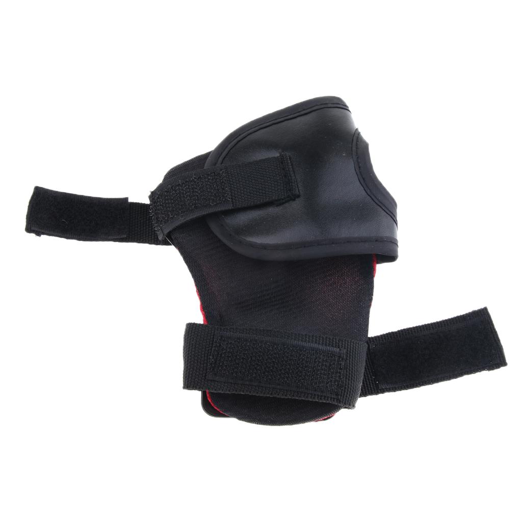 6Pcs Kids Elbow Knee Wrist Protective Pads for Skateboard Skating red
