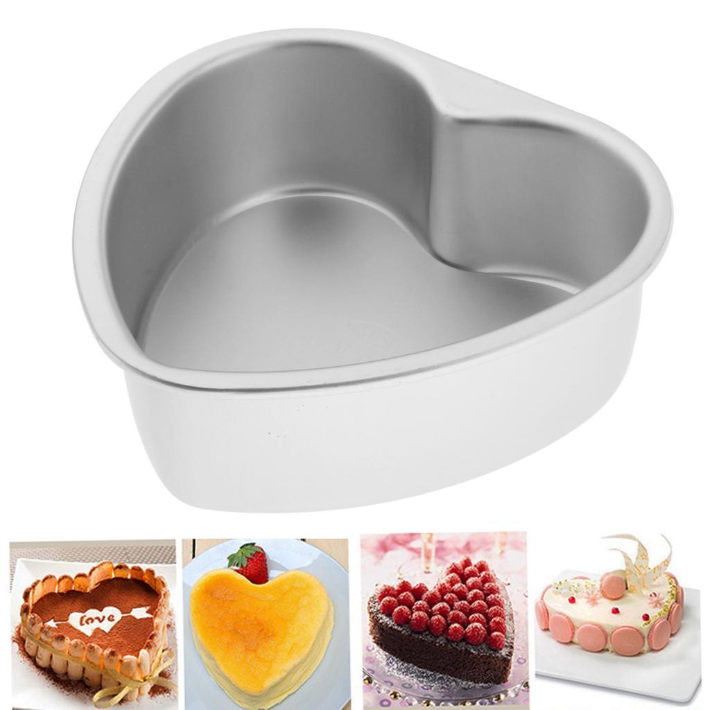 Heart Shaped Cake Pan with Removable Bottom Aluminum Wedding Baking Cake Tin Pan