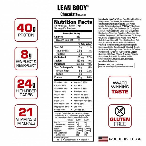 [Chính hãng BBT] Combo 10 gói Labrada Lean Body Chocolate