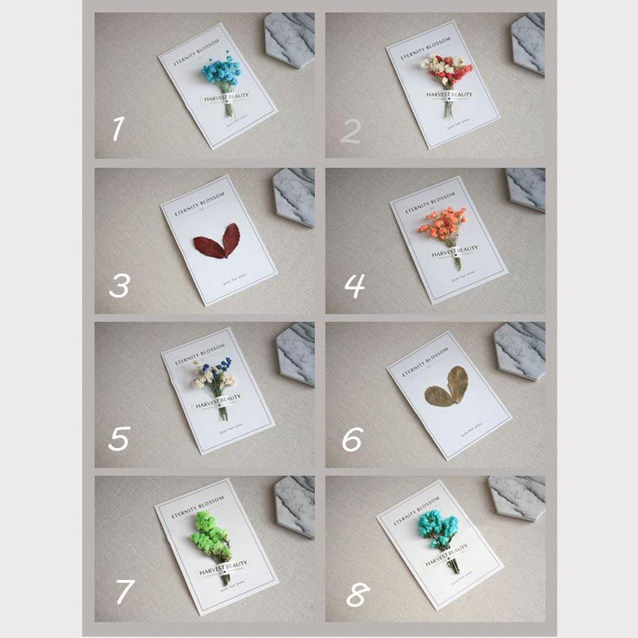 Thiệp gắn hoa handmade quà tặng và phụ kiện chụp ảnh Decor