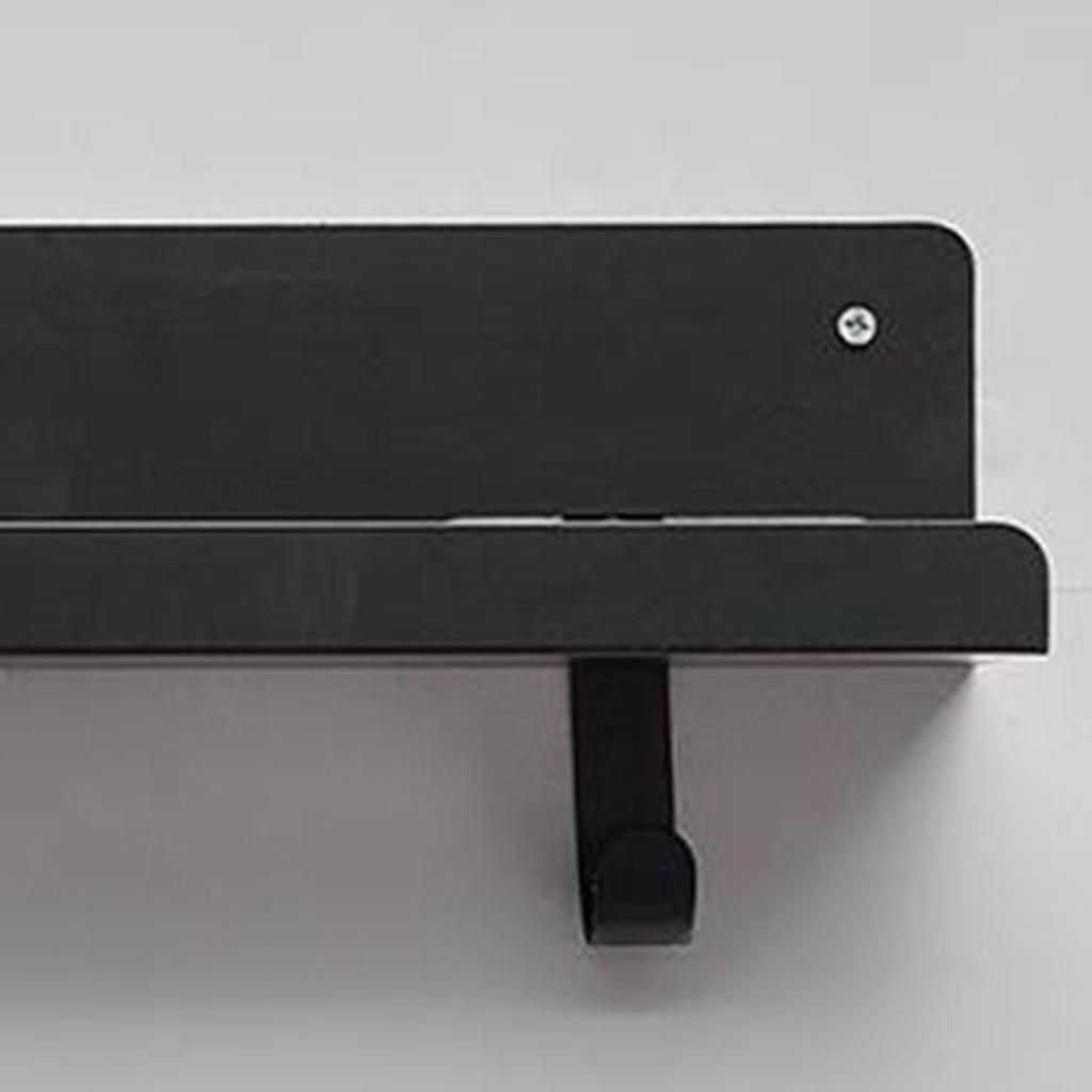 Floating Wall Mounted Shelves, Display Rustic Metal Ledge Shelves Wide Panel for Bedroom Office Kitchen Living Room