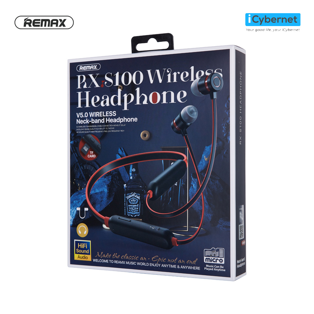 Tai nghe Bluetooth thể thao đeo cổ Remax RX-S100 - Hàng chính hãng