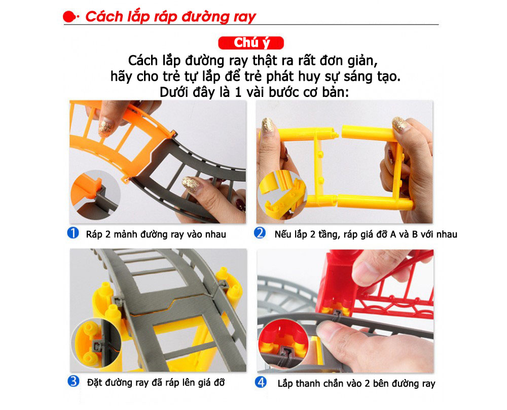 Bộ Lắp Ráp Đường Ray Ôtô Dành Cho Trẻ Em