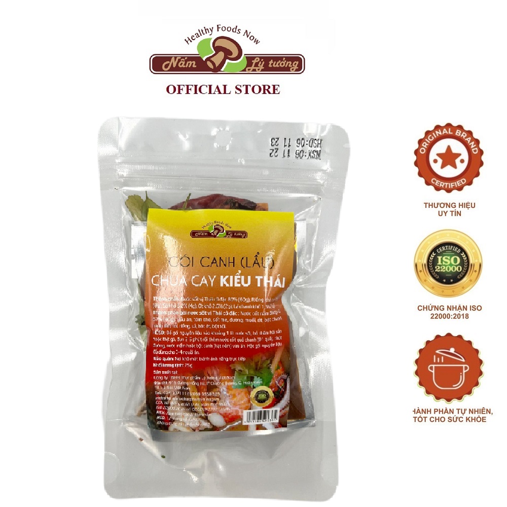 Gói Canh Chua Cay Kiểu Thái 75g, Set Nguyên Liệu Làm Lẩu Tại Nhà Kiểu Thái TomYum, Gói Canh Chua Thái, Gói Canh TomYum