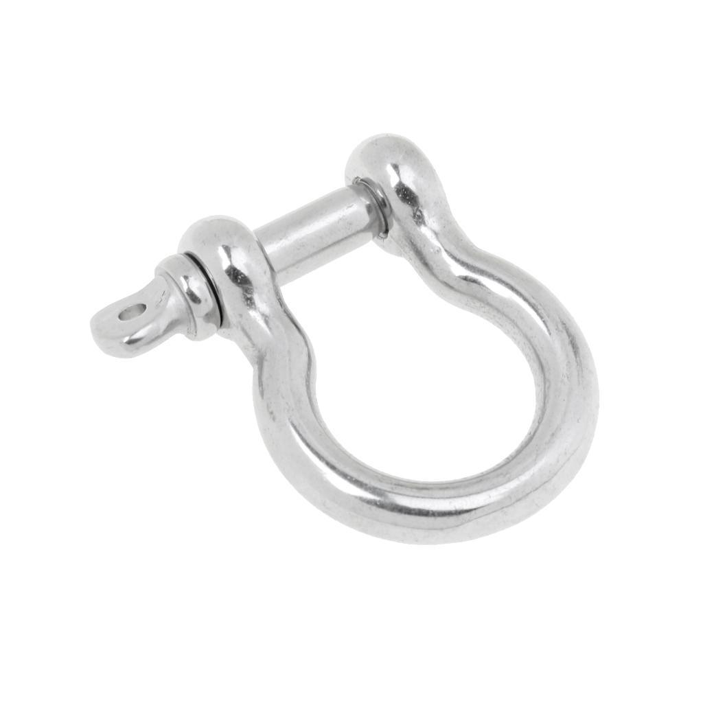 4Pcs 6mm 8mm Boat Marine D Ring Anchor Bow Shackles - 304 Stainless Steel