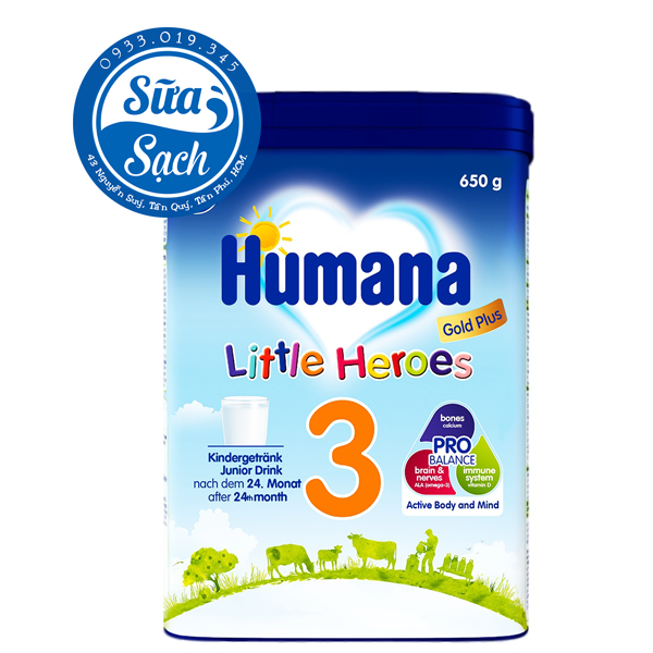 Sữa Humana Gold 3 800 gr: sữa công thức cho bé từ 1-9 tuổi