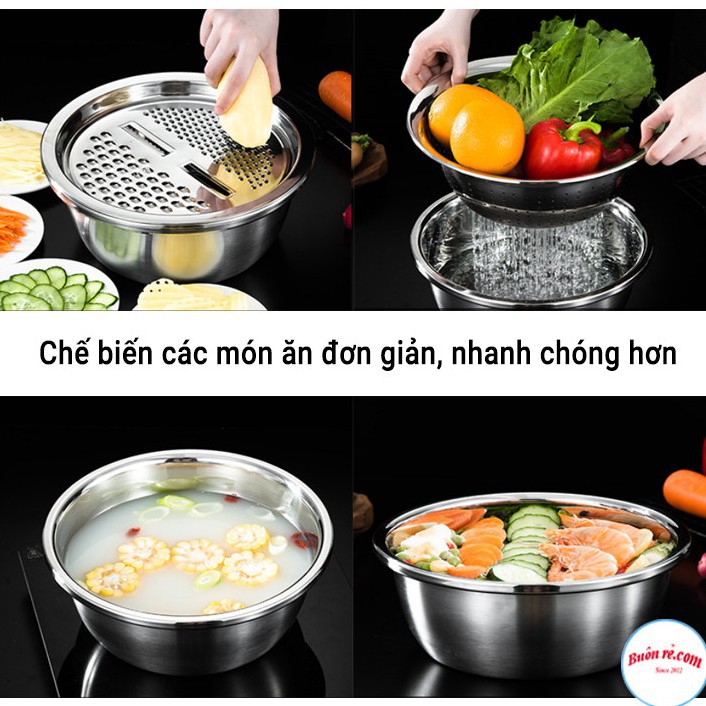 COMBO THAU - RỔ - BÀN NẠO TRÊN CÙNG MỘT SẢN PHẨM - SẢN PHẨM TIỆN LỢI CHO NHỮNG NGƯỜI NỘI TRỢ