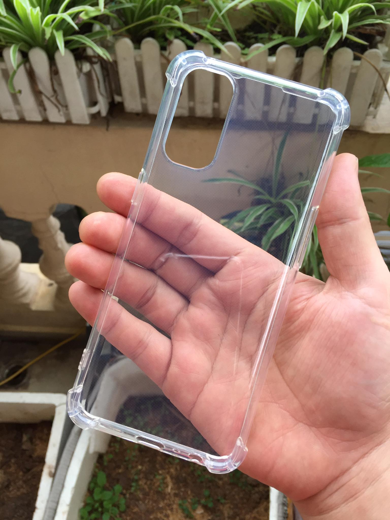 Ốp lưng cho Oppo Reno 4 - chống sốc gờ cao 4 góc trong suốt