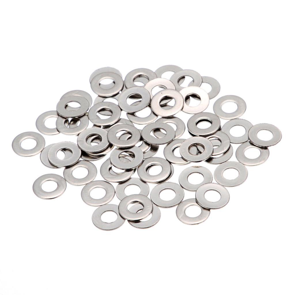 2x 50pcs/pack Stainless Steel Flat Washers Insulation Gaskets /M5/M6/M8/M10/M12