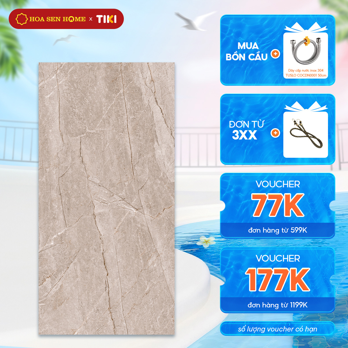 Gạch men ốp tường LUSTRA INCEF0300600002TD màu xám vân đá, sang trọng, hiện đại, độ hút nước dưới 0.5%, kích thước 300mmx600mm, thùng 6 viên - Hàng chính hãng