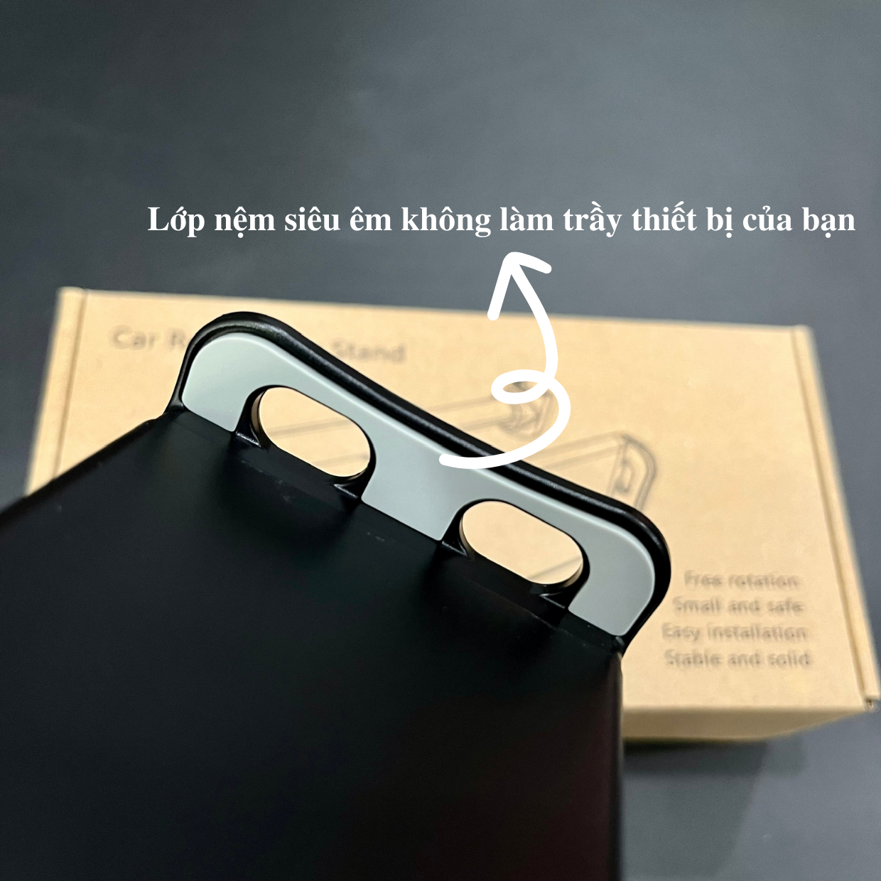 Giá Đỡ Điện Thoại / Máy Tính Bảng Xoay 360 Độ Dành Cho iPhone / iPad / Samsung / Xiaomi / Oppo, Siêu Tiện Lợi, Gắn Ghé Ngồi Xe Hơi