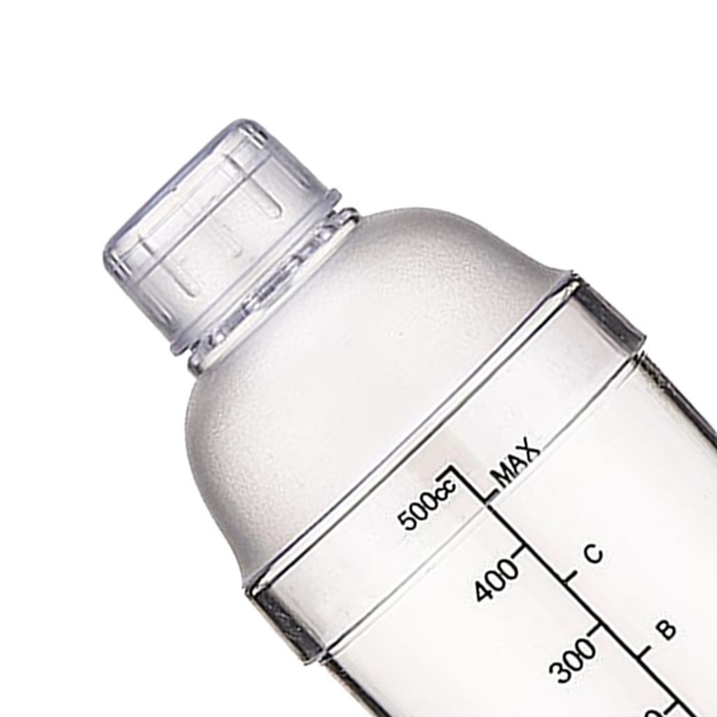 2 Pieces Cocktail Shaker - Clear Matte Bottle Bar Pub Drink Party Supplies