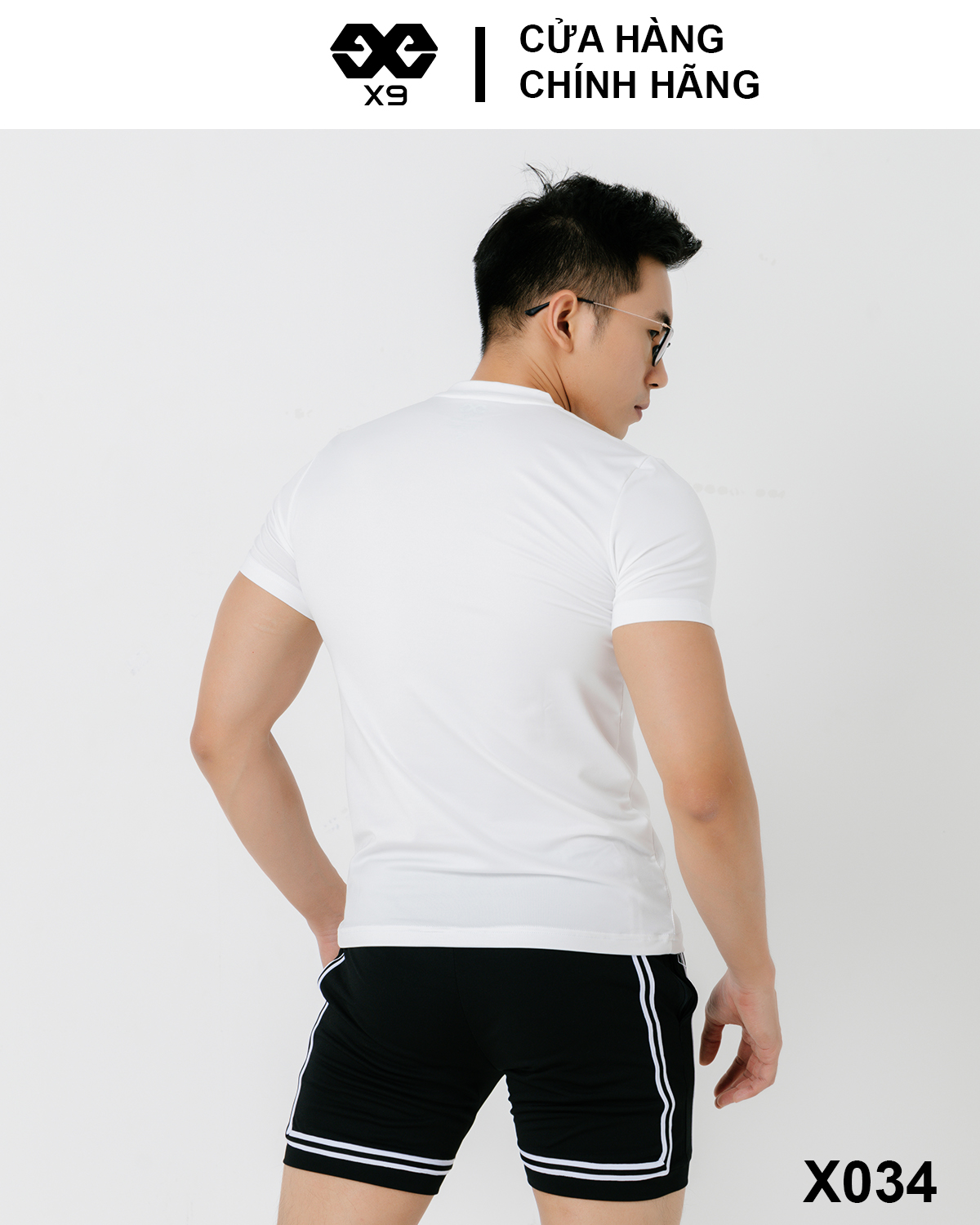 Áo Thun Trơn Nam Cổ Tròn Không Logo Body Tập Gym Thể Thao Chạy Bộ Cotton Thun Lạnh Giữ Nhiệt - X9 Sportswear - X034