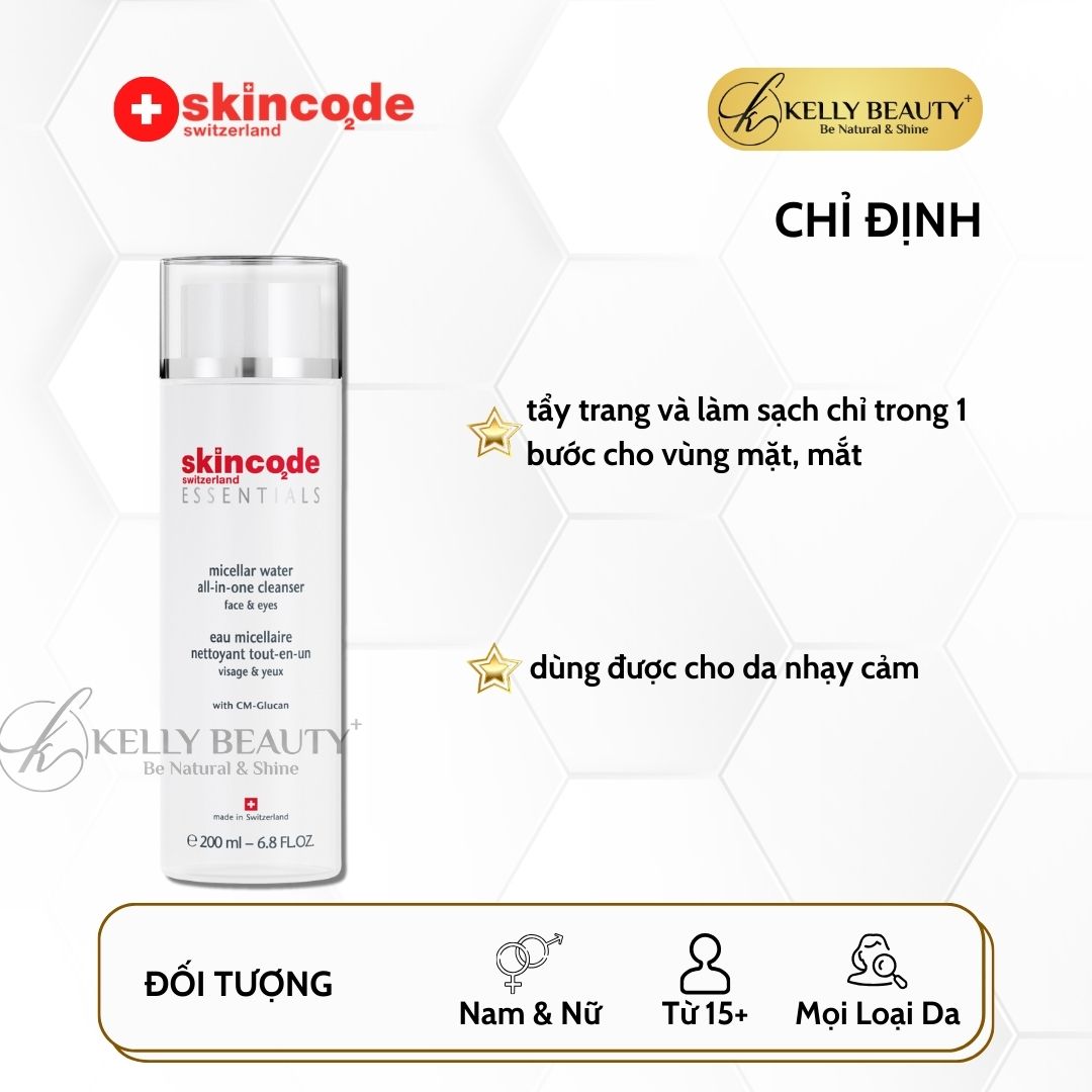 Nước Tẩy Trang Kiêm Rửa Mặt Skincode Essentials Micellar Water All-In-One Cleanser | Kelly Beauty