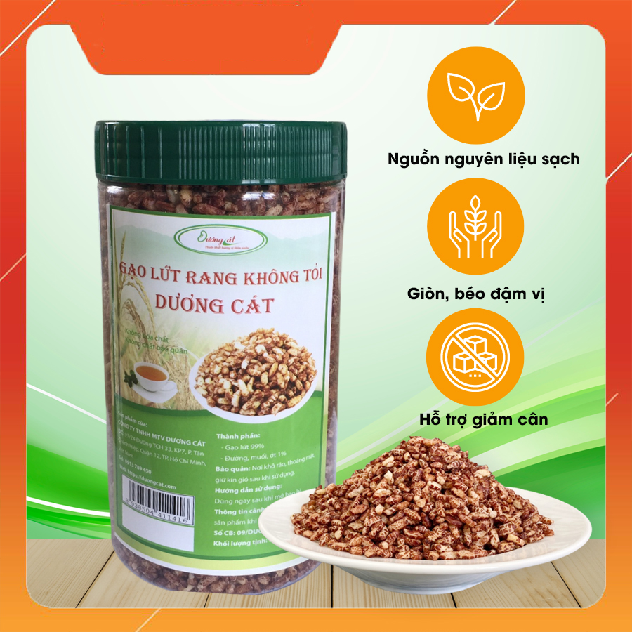 Gạo Lứt Rang Không Tỏi Dương Cát 300g