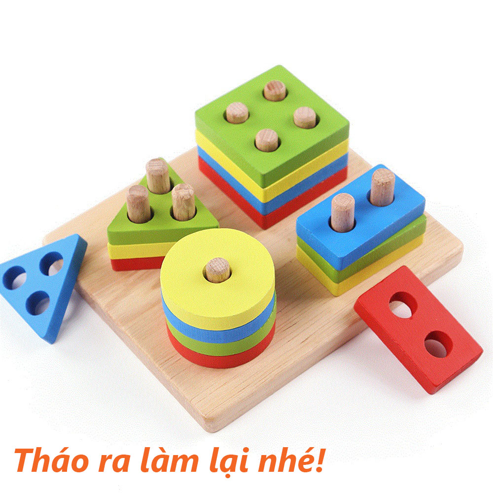 Thả hình thông minh 16 khối gỗ