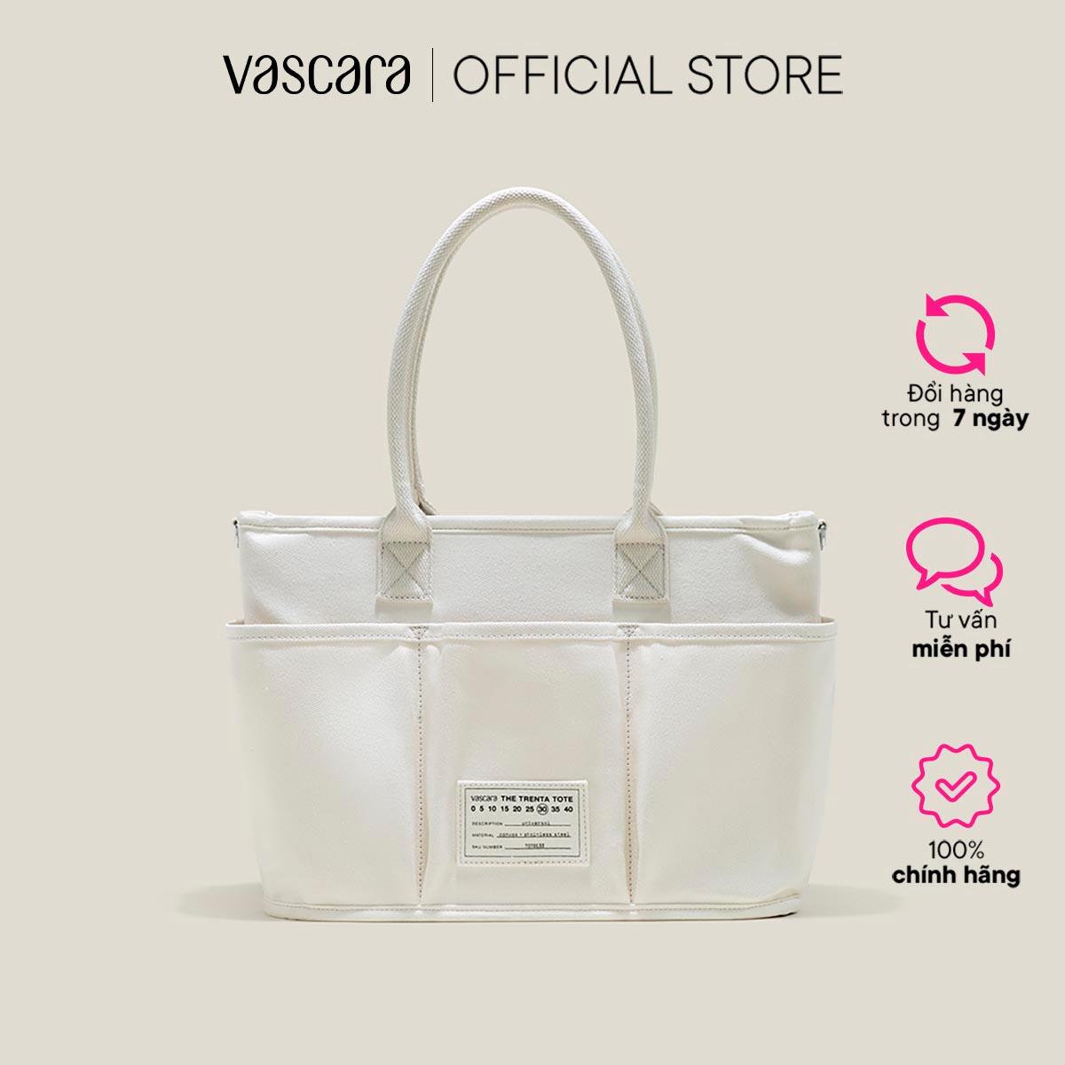 Vascara Tote Canvas Nhấn Ngăn Phụ - TOT 0133