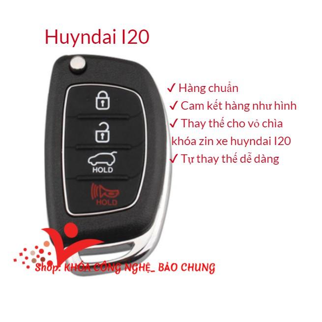 Vỏ remote chìa khóa xe ô tô dành cho Huyndai I20 thay thế cho vỏ chìa khóa gốc theo xe.