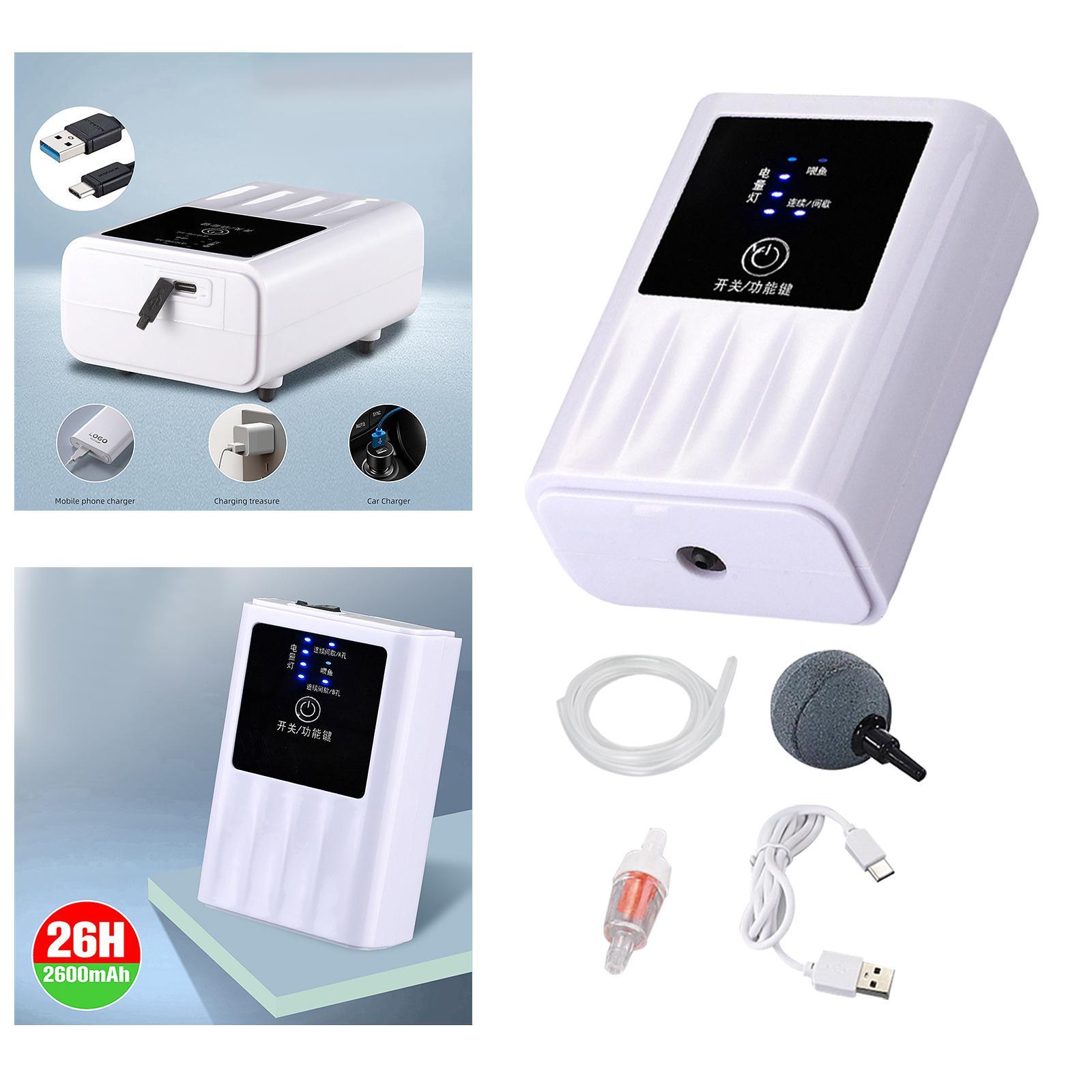 Portable Aquarium Air Pump Fish Tank Oxygen Aerator Pump for Fishing Quiet