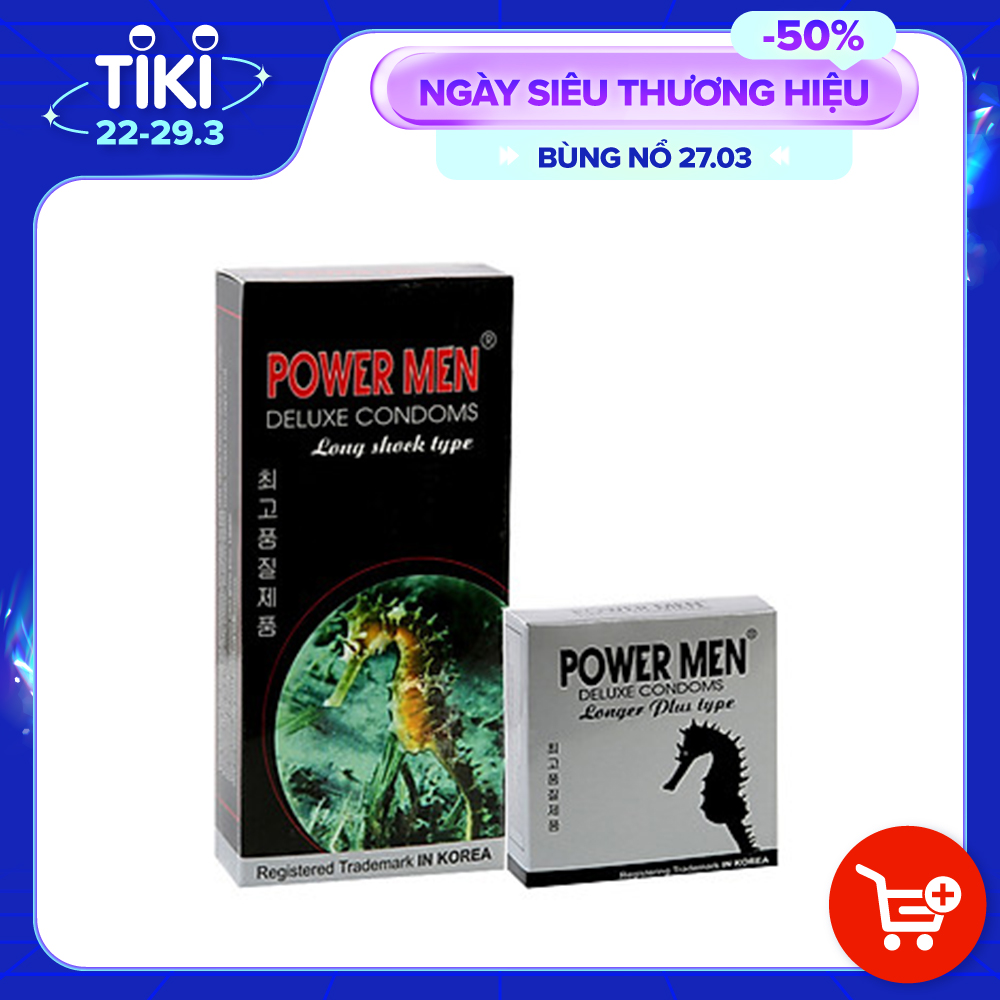 Bao cao su Powermen Gân Gai Tăng khoái cảm - Kéo dài thời gian - Hàng Chính Hãng - bộ 15 BCS