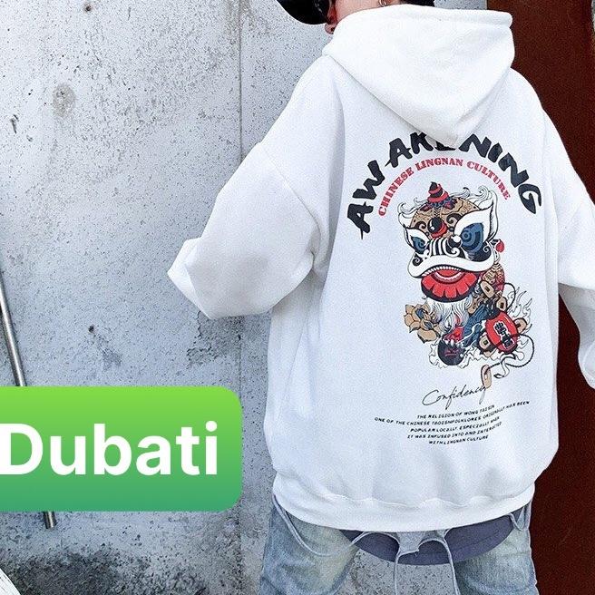 Áo Hoodie From Rộng Phong Cách Unisex, Áo Khoác Nỉ Nam Nữ In Hình Kì Lân Hot 2021- DUBATI FASHION