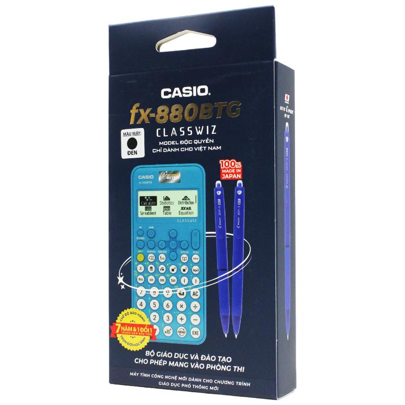 Bộ Máy Tính CASIO FX-880BTG - Màu Đen + 2 Bút Bi Pilot BP-1RT - Mực Xanh