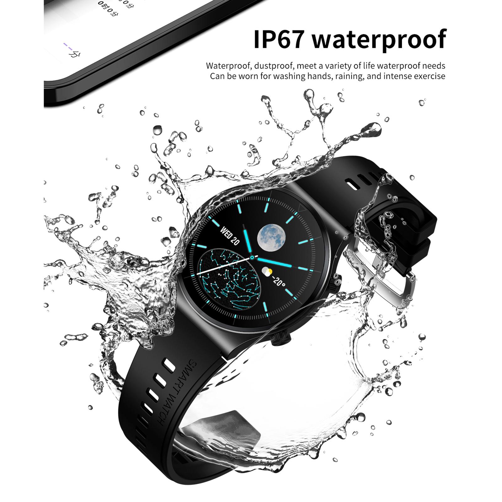 Fashion Business Music Sports Men Smartwatch Waterproof Bluetooth Call Fitness Tracker,Long Battery