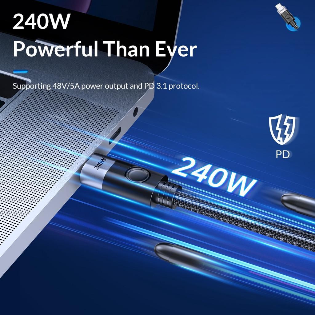 Dây Cáp Sạc Nhanh ORICO USB C Sang USB C 240W 100CM PD 3.1 Type C 48V 5A Cho Samsung Galaxy S22 A10 Note