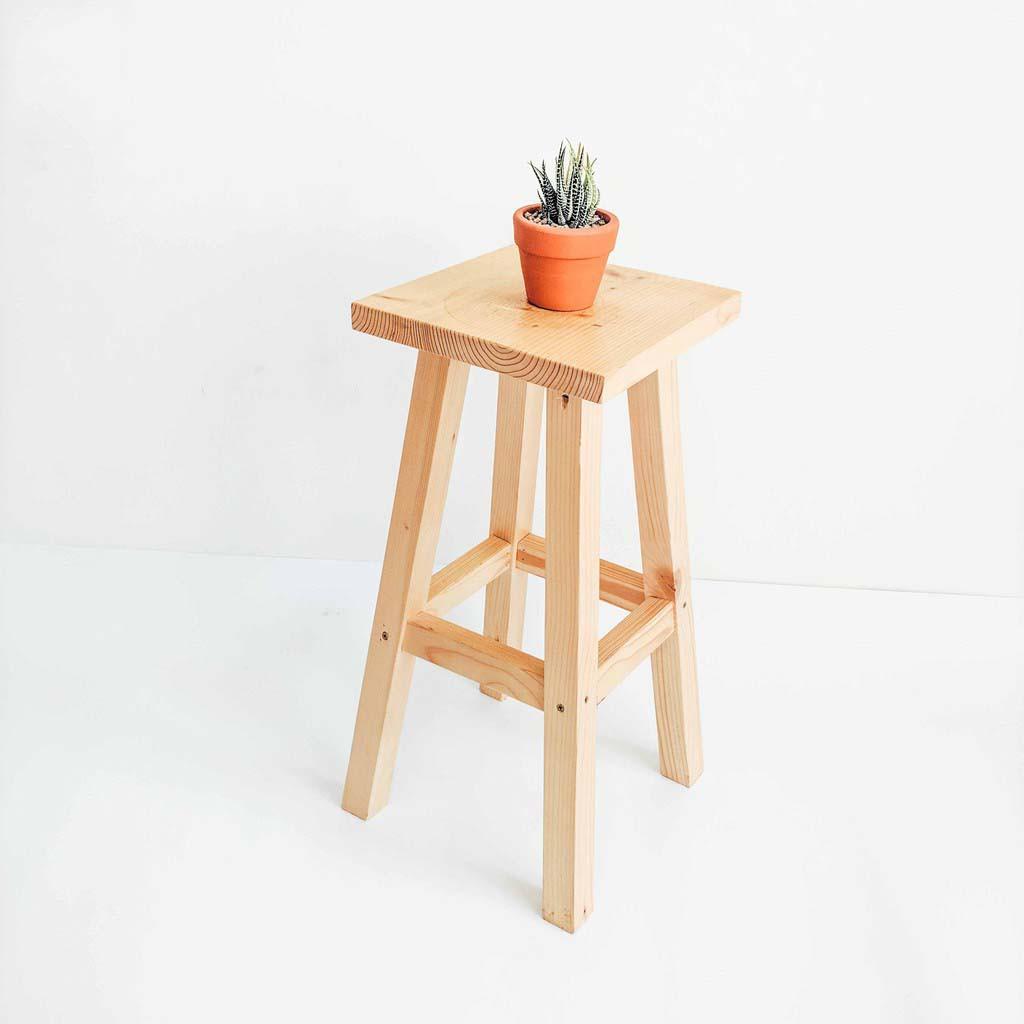 Ghế Đôn /Ghế Trang Trí Decor Gỗ Thông/ Bàn Ngồi Ban Công+ Dễ Tháo Lắp