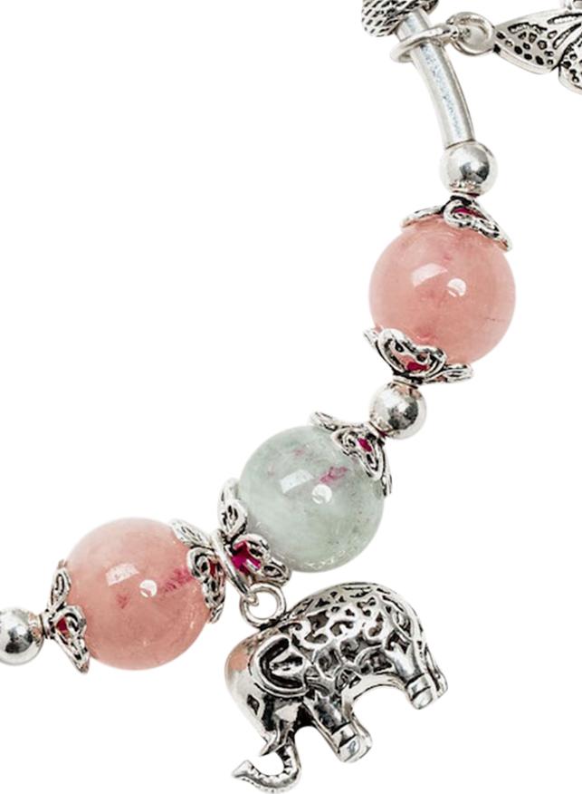 Vòng Tay Đá Beryl Đa Sắc Charm Bạc 925 Ngọc Quý Gemstones VT174