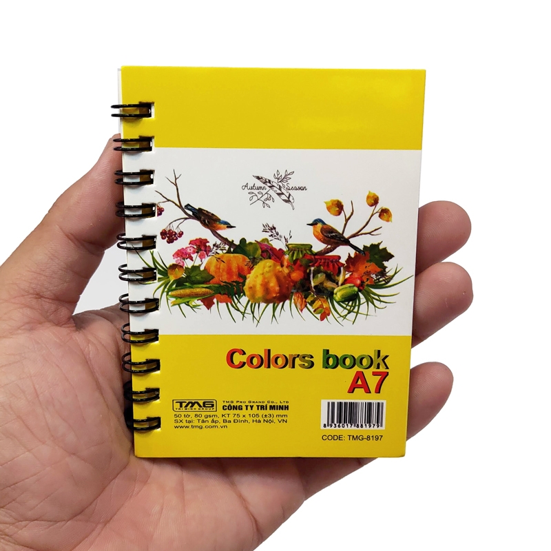 Sổ Lò Xo Colors Book A7 TMG-8197 - Màu Vàng