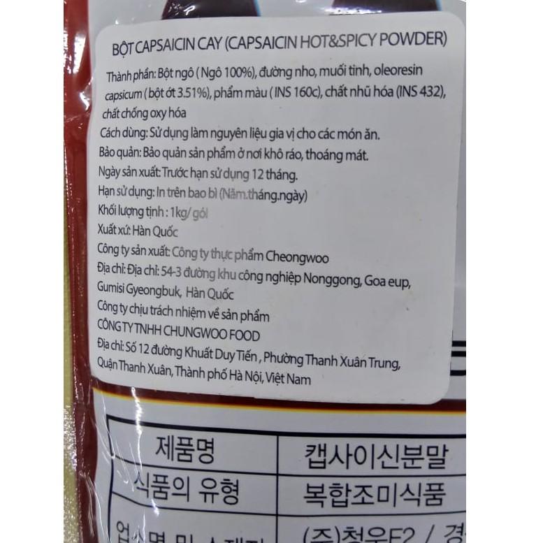 Bột ớt siêu cay Hàn Quốc capsaicin 1kg. 캡사이신 분말