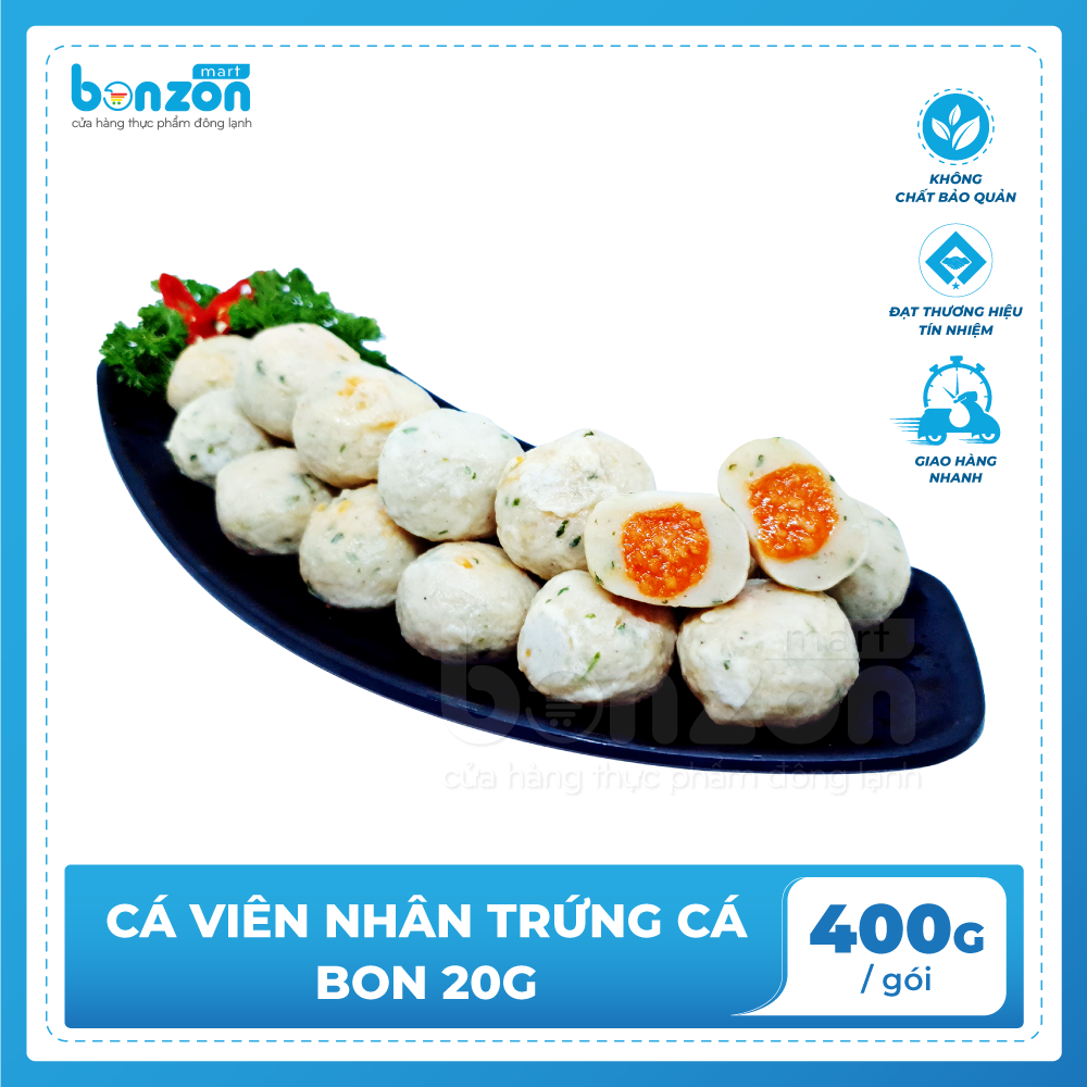 Cá viên nhân trứng cá BON 400g