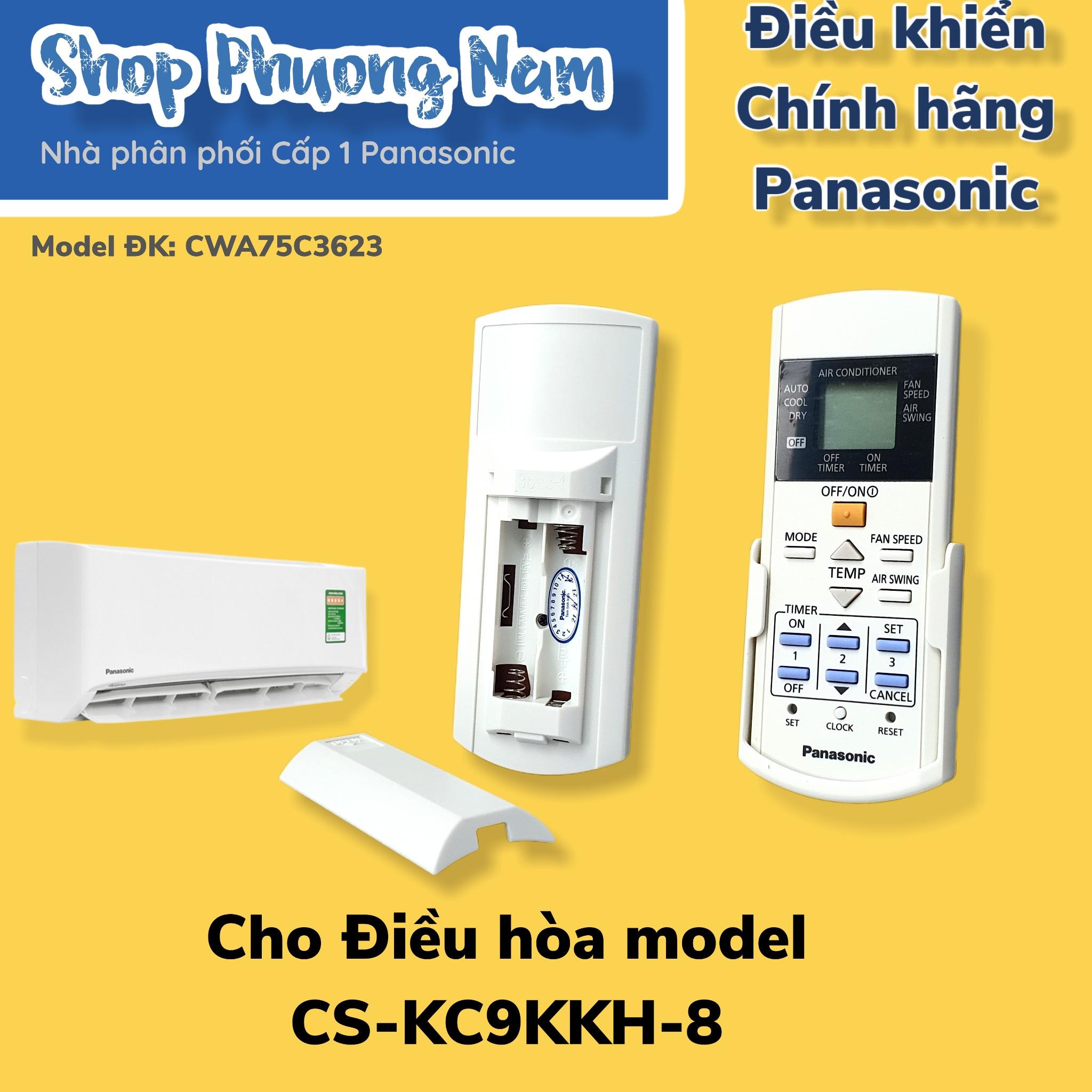 Điều khiển chính hãng cho điều hòa Panasonic model CS-KC9KKH-8