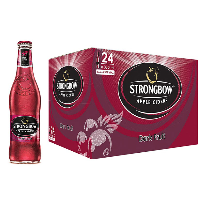 Nước táo lên men Strongbow dâu đỏ 330ml Thùng 24 chai