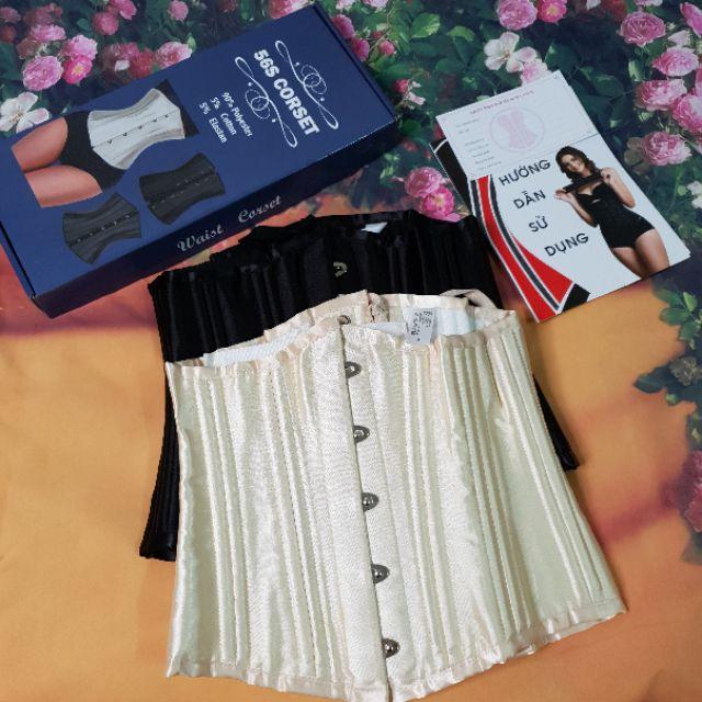 Đai nịt bụng Corset (gen siết giảm eo) 24 xương thép đơn nhập khẩu chính hãng Italy