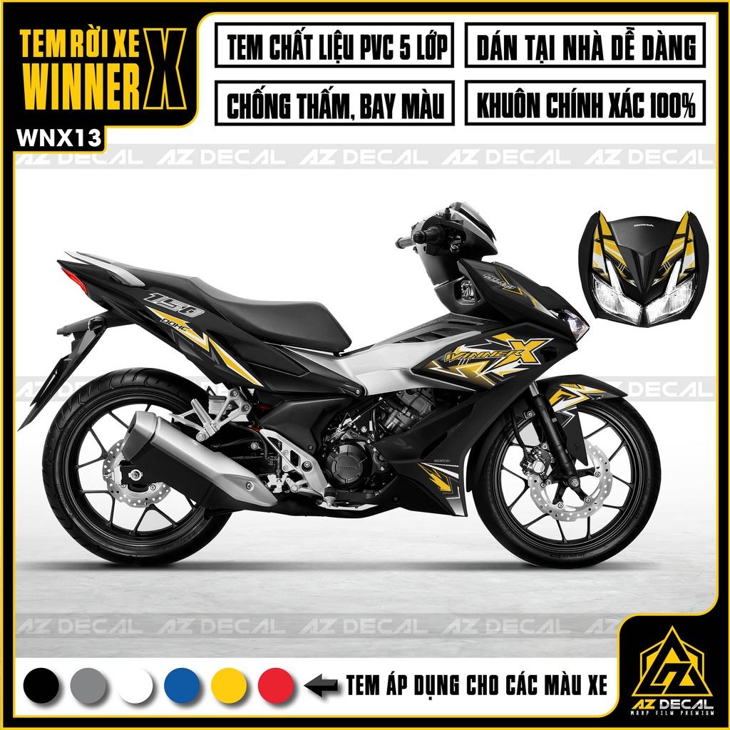 Tem Rời Dán Xe Winner X Chủ Đề DOHC 3D | WNX13 | Decal Chế Xe Máy Chất Liệu PVC Chống Nước, Chống Bay Màu - Xanh Trắng