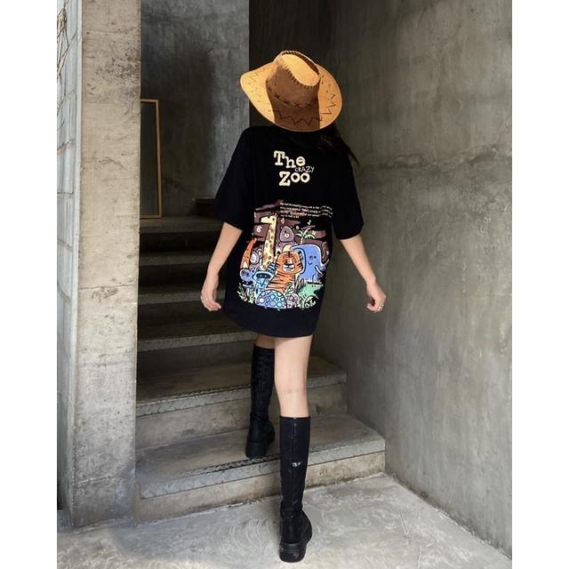 Áo Thun THE ZOO Tay Lỡ Unisex Nam/Nữ Đen/Trắng Cổ Tròn - HIGHCLUB